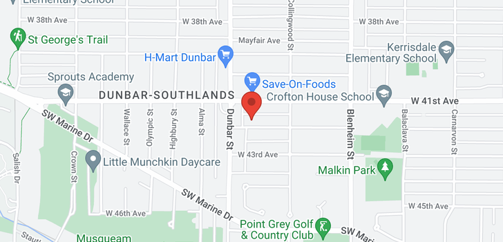 map of 3577 W 42ND AVENUE